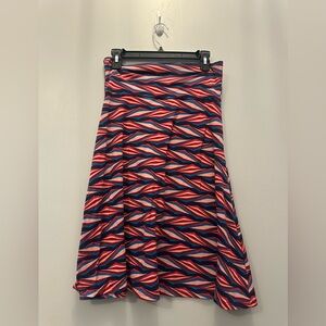 EUC Lularoe Multicolor Patterned Women's Azure Skirt. Women’s Medium